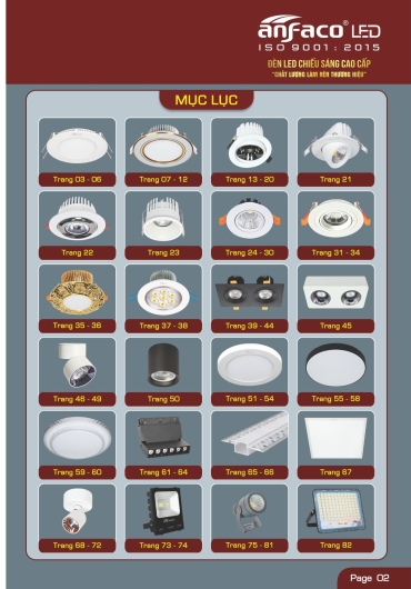 CATALOGUE ĐÈN TRANG TRÍ ANFACO - 2025