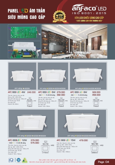 CATALOGUE ĐÈN TRANG TRÍ ANFACO - 2025