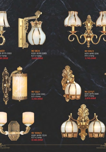 CATALOGUE NAM LONG ĐÈN VÁCH, GƯƠNG, MÂM, VƯỜN - 2025