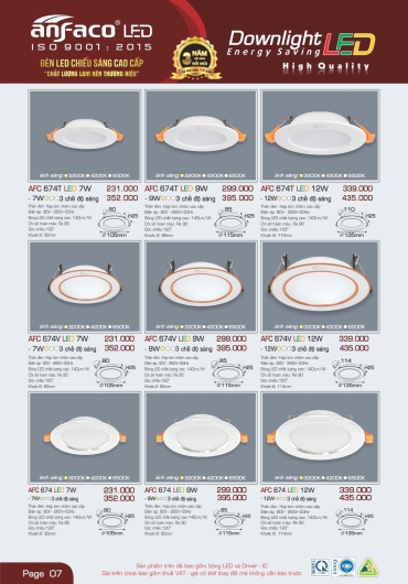 CATALOGUE ĐÈN TRANG TRÍ ANFACO - 2025