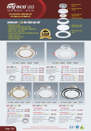 CATALOGUE ĐÈN TRANG TRÍ ANFACO - 2025