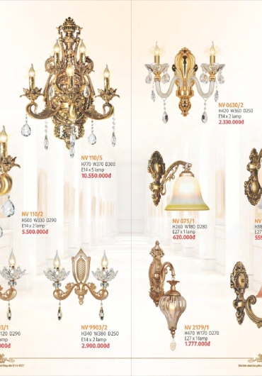CATALOGUE NAM LONG ĐÈN VÁCH, GƯƠNG, MÂM, VƯỜN - 2025