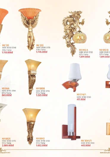 CATALOGUE NAM LONG ĐÈN VÁCH, GƯƠNG, MÂM, VƯỜN - 2025