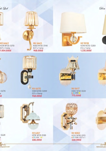 CATALOGUE NAM LONG ĐÈN VÁCH, GƯƠNG, MÂM, VƯỜN - 2025