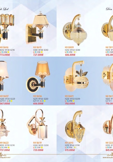 CATALOGUE NAM LONG ĐÈN VÁCH, GƯƠNG, MÂM, VƯỜN - 2025