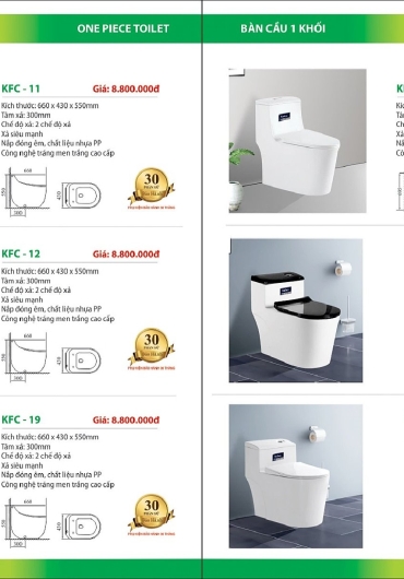 CATALOGUE THIẾT BỊ VỆ SINH KAFINA