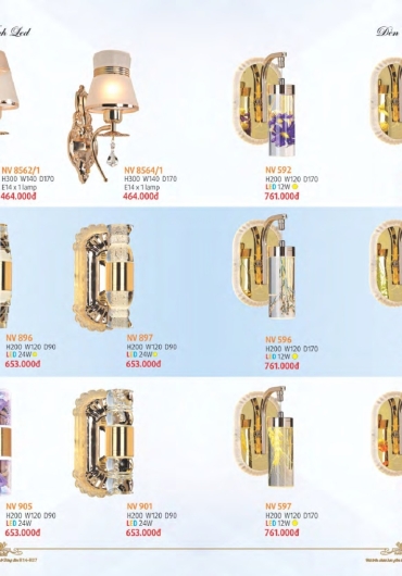CATALOGUE NAM LONG ĐÈN VÁCH, GƯƠNG, MÂM, VƯỜN - 2025