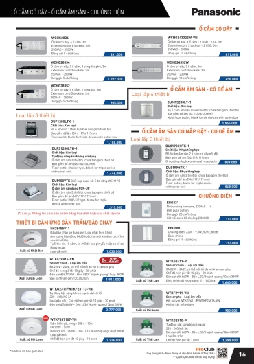 CATALOGUE THIẾT BỊ ĐIỆN PANASONIC - 2025