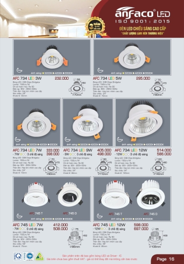 CATALOGUE ĐÈN TRANG TRÍ ANFACO - 2025