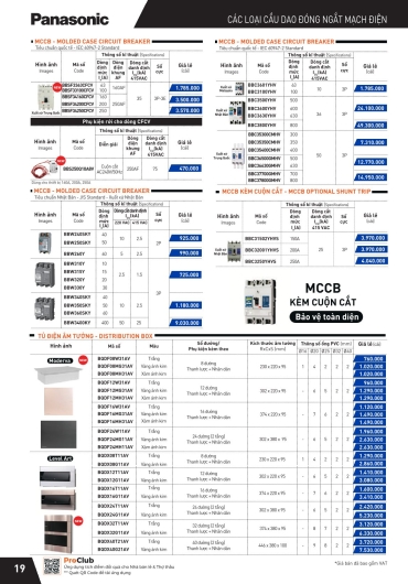 CATALOGUE THIẾT BỊ ĐIỆN PANASONIC - 2025