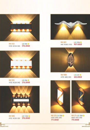CATALOGUE NAM LONG ĐÈN VÁCH, GƯƠNG, MÂM, VƯỜN - 2025
