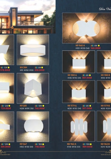 CATALOGUE NAM LONG ĐÈN VÁCH, GƯƠNG, MÂM, VƯỜN - 2025