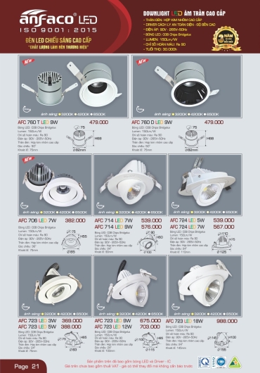 CATALOGUE ĐÈN TRANG TRÍ ANFACO - 2025
