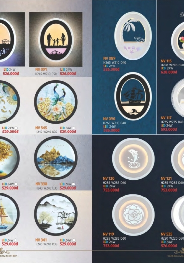 CATALOGUE NAM LONG ĐÈN VÁCH, GƯƠNG, MÂM, VƯỜN - 2025