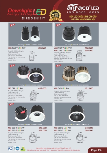 CATALOGUE ĐÈN TRANG TRÍ ANFACO - 2025