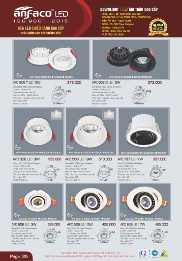 CATALOGUE ĐÈN TRANG TRÍ ANFACO - 2025