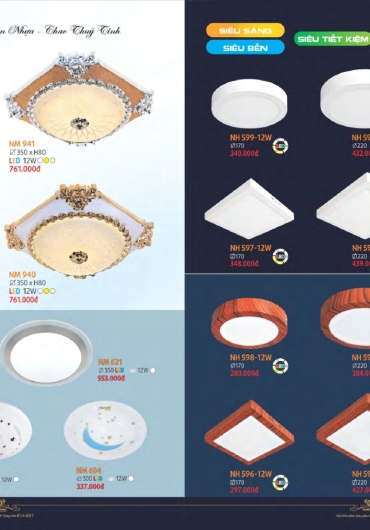 CATALOGUE NAM LONG ĐÈN VÁCH, GƯƠNG, MÂM, VƯỜN - 2025