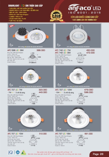 CATALOGUE ĐÈN TRANG TRÍ ANFACO - 2025
