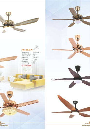 CATALOGUE NAM LONG ĐÈN THẢ, QUẠT NGỦ - 2025