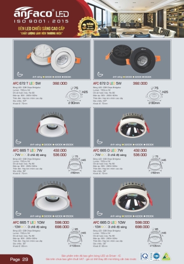 CATALOGUE ĐÈN TRANG TRÍ ANFACO - 2025