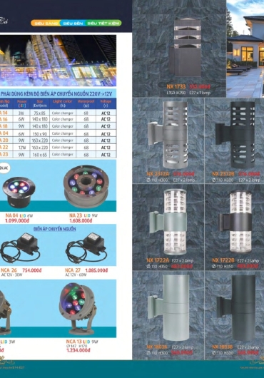CATALOGUE NAM LONG ĐÈN VÁCH, GƯƠNG, MÂM, VƯỜN - 2025