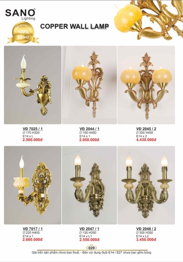 CATALOGUE ĐÈN TRANG TRÍ SANO - 2025