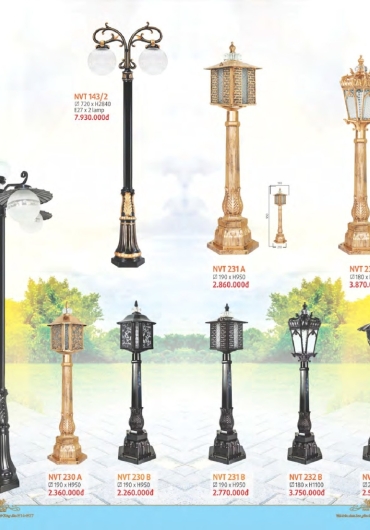 CATALOGUE NAM LONG ĐÈN VÁCH, GƯƠNG, MÂM, VƯỜN - 2025