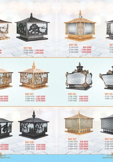 CATALOGUE NAM LONG ĐÈN VÁCH, GƯƠNG, MÂM, VƯỜN - 2025