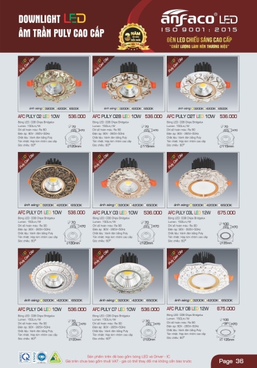 CATALOGUE ĐÈN TRANG TRÍ ANFACO - 2025