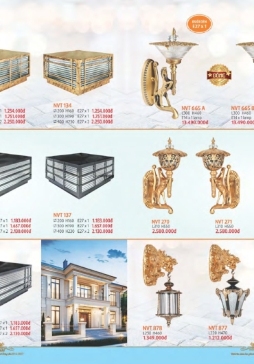 CATALOGUE NAM LONG ĐÈN VÁCH, GƯƠNG, MÂM, VƯỜN - 2025