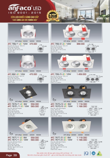 CATALOGUE ĐÈN TRANG TRÍ ANFACO - 2025