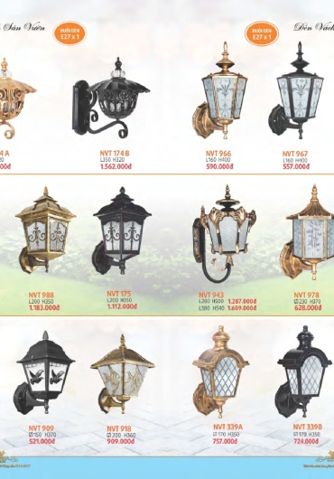 CATALOGUE NAM LONG ĐÈN VÁCH, GƯƠNG, MÂM, VƯỜN - 2025