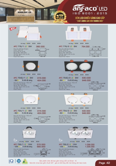 CATALOGUE ĐÈN TRANG TRÍ ANFACO - 2025