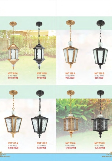 CATALOGUE NAM LONG ĐÈN VÁCH, GƯƠNG, MÂM, VƯỜN - 2025