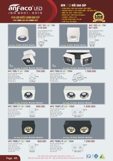 CATALOGUE ĐÈN TRANG TRÍ ANFACO - 2025