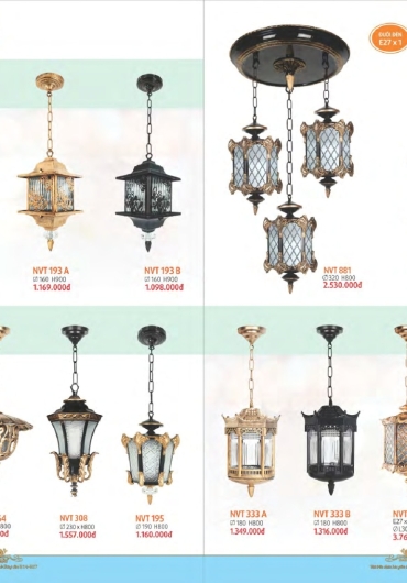 CATALOGUE NAM LONG ĐÈN VÁCH, GƯƠNG, MÂM, VƯỜN - 2025