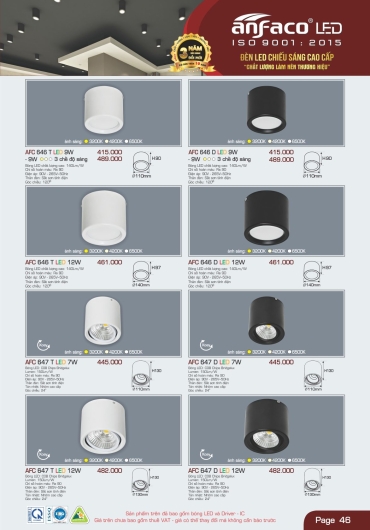 CATALOGUE ĐÈN TRANG TRÍ ANFACO - 2025