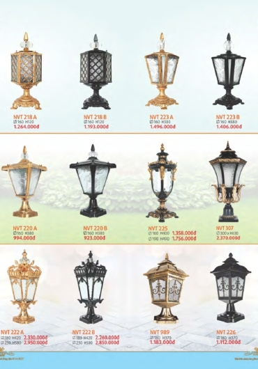 CATALOGUE NAM LONG ĐÈN VÁCH, GƯƠNG, MÂM, VƯỜN - 2025