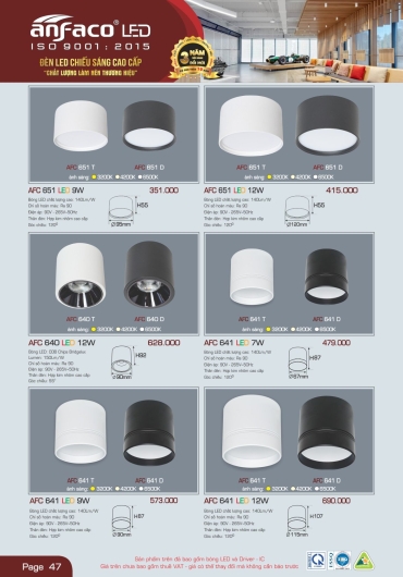CATALOGUE ĐÈN TRANG TRÍ ANFACO - 2025