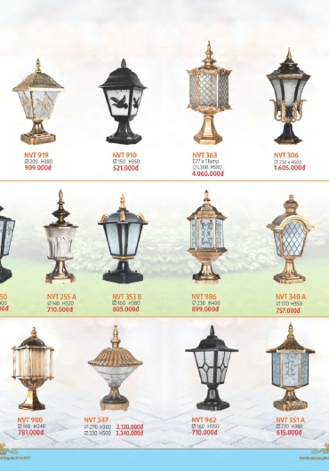 CATALOGUE NAM LONG ĐÈN VÁCH, GƯƠNG, MÂM, VƯỜN - 2025