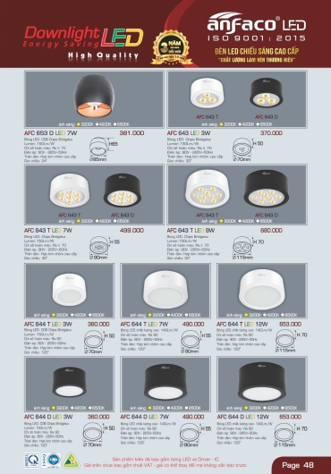CATALOGUE ĐÈN TRANG TRÍ ANFACO - 2025