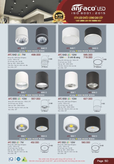 CATALOGUE ĐÈN TRANG TRÍ ANFACO - 2025