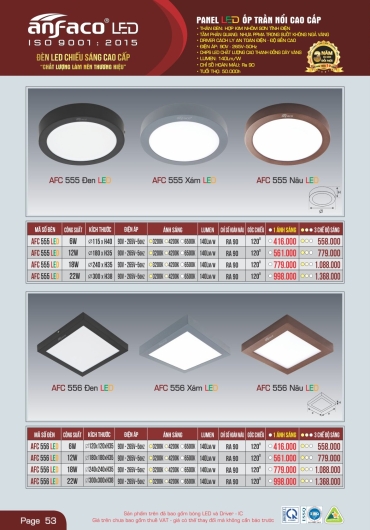CATALOGUE ĐÈN TRANG TRÍ ANFACO - 2025