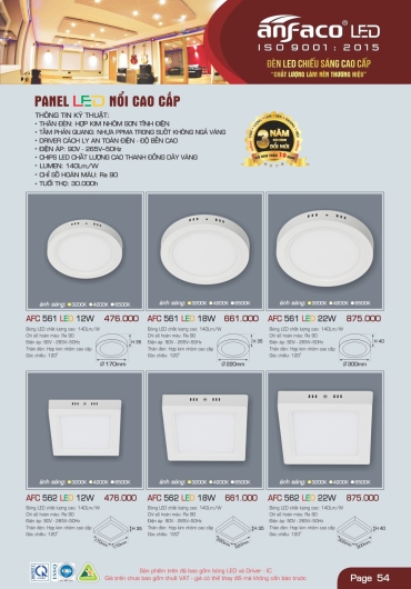 CATALOGUE ĐÈN TRANG TRÍ ANFACO - 2025