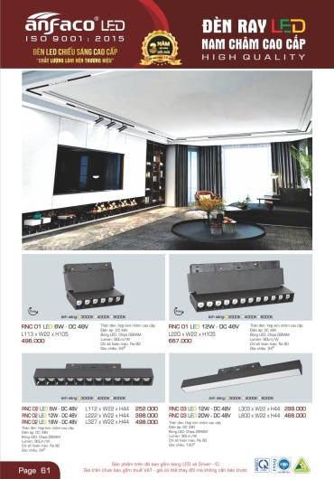 CATALOGUE ĐÈN TRANG TRÍ ANFACO - 2025