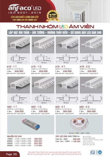 CATALOGUE ĐÈN TRANG TRÍ ANFACO - 2025