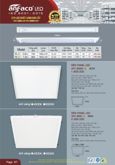 CATALOGUE ĐÈN TRANG TRÍ ANFACO - 2025