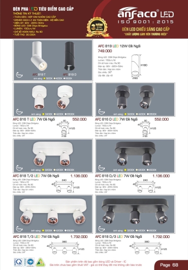 CATALOGUE ĐÈN TRANG TRÍ ANFACO - 2025