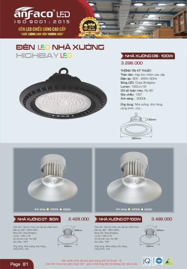 CATALOGUE ĐÈN TRANG TRÍ ANFACO - 2025