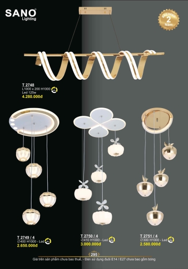 CATALOGUE ĐÈN TRANG TRÍ SANO - 2025